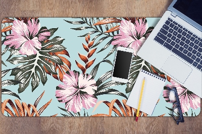 Bureau onderlegger Hibiscus bloemen