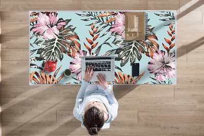 Bureau onderlegger Hibiscus bloemen