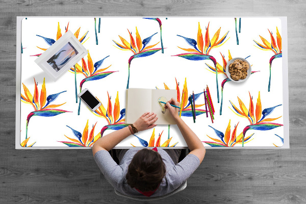 Bureau mat Kleurrijke bloemen