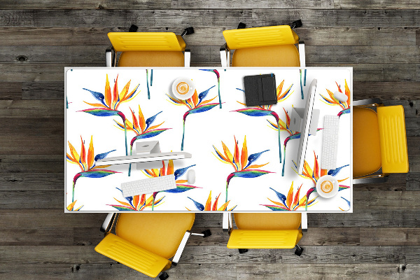 Bureau mat Kleurrijke bloemen
