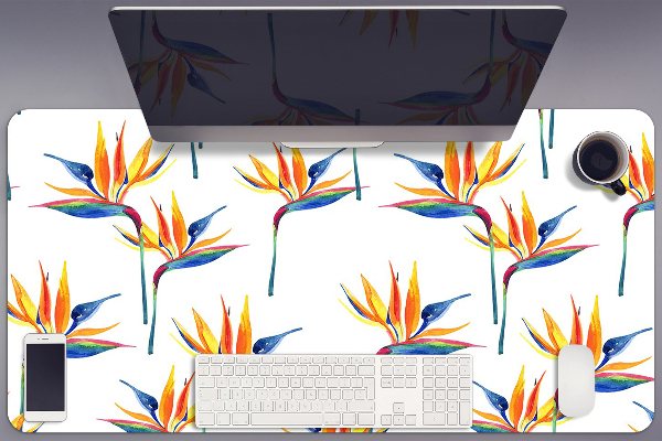 Bureau mat Kleurrijke bloemen