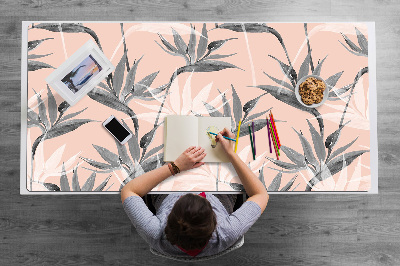 Bureau onderlegger Zwart -witte bloemen
