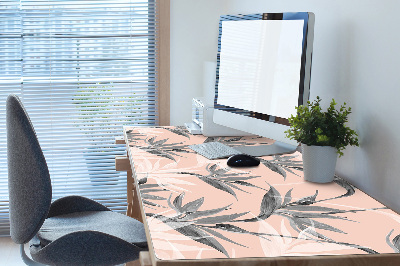 Bureau onderlegger Zwart -witte bloemen