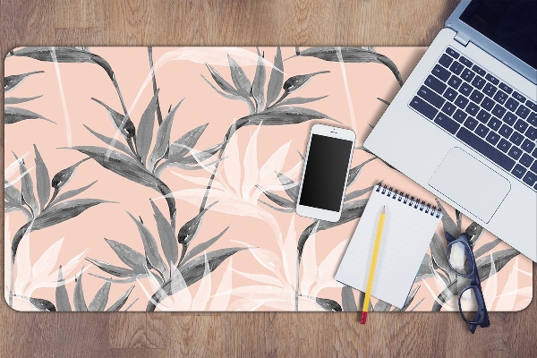 Bureau onderlegger Zwart -witte bloemen