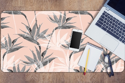 Bureau onderlegger Zwart -witte bloemen