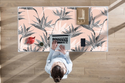 Bureau onderlegger Zwart -witte bloemen