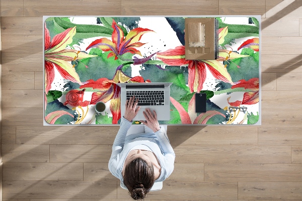 Bureau onderlegger Bloem zwartnica