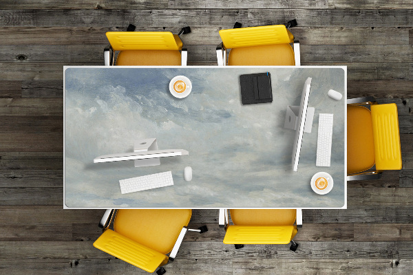 Bureau mat Blauwe wolken