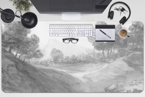 Bureau onderlegger Foto van het dorp