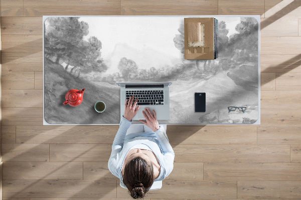 Bureau onderlegger Foto van het dorp