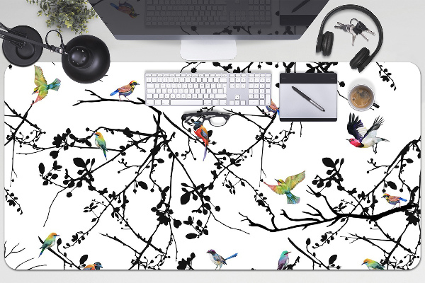 Bureau onderlegger Vogels en takken