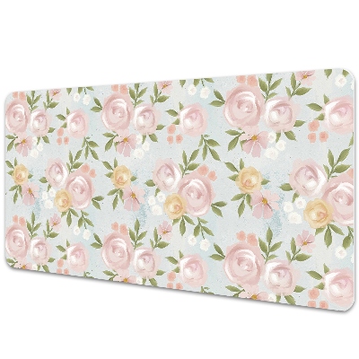 Bureau onderlegger Aquarellen bloemen