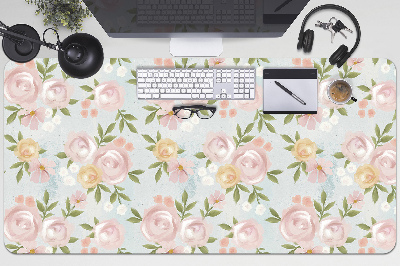 Bureau onderlegger Aquarellen bloemen