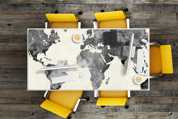 Bureau mat Oude wereldkaart