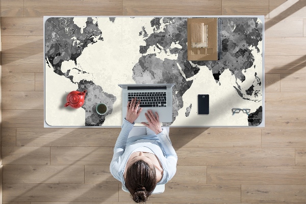 Bureau mat Oude wereldkaart