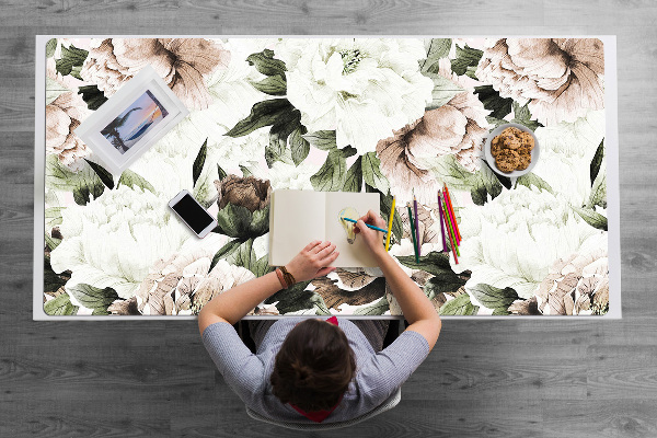 Bureau onderlegger Bloeiende pioenen