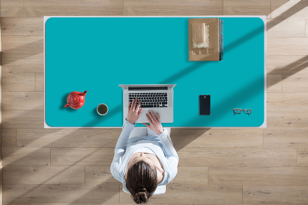 Onderlegger bureau Donkere turquoise