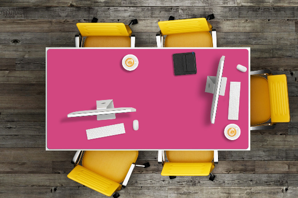 Bureau onderlegger Roze