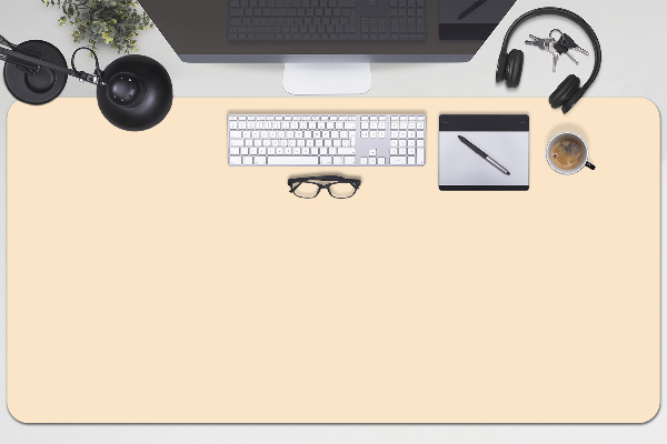 Onderlegger bureau Beige