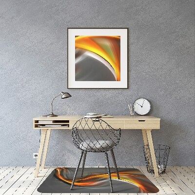 Bureaustoel vloerbeschermer Oranje abstractie