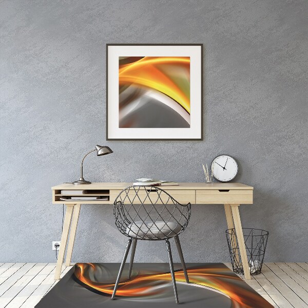 Bureaustoel vloerbeschermer Oranje abstractie