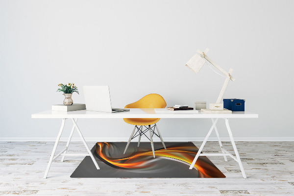 Bureaustoel vloerbeschermer Oranje abstractie