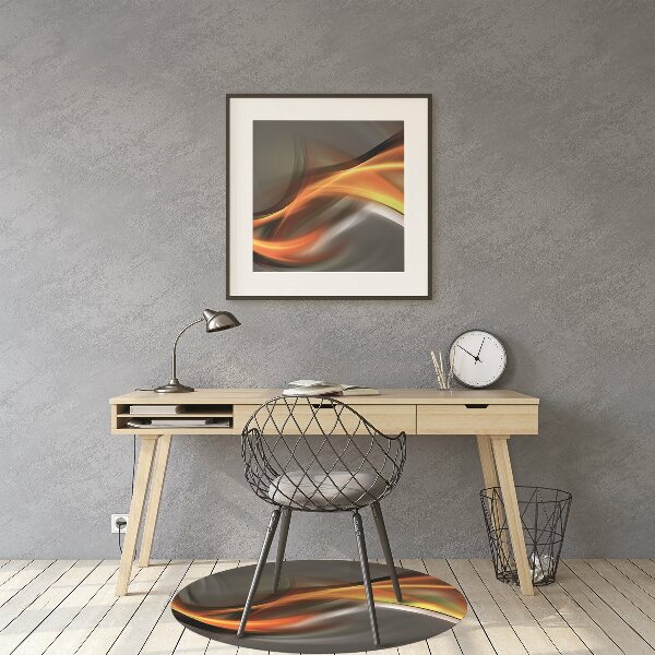 Bureaustoel vloerbeschermer Oranje abstractie