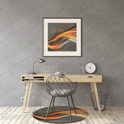 Bureaustoel vloerbeschermer Oranje abstractie