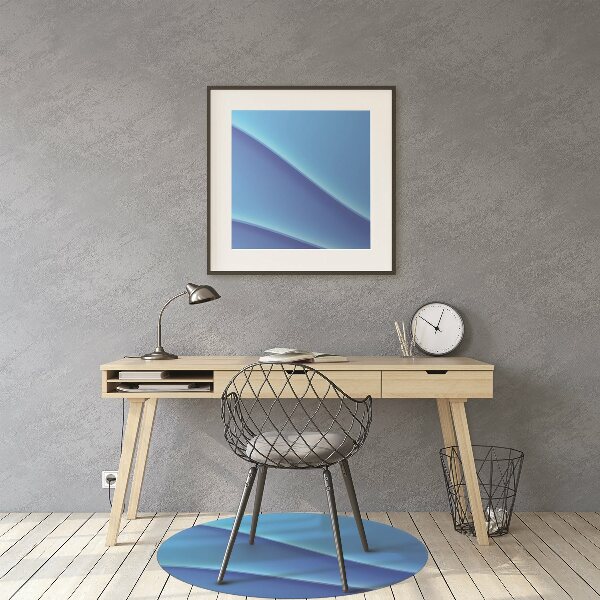 Bureaustoel vloerbeschermer Blauwe abstractie