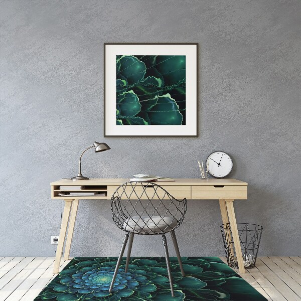Vloerbeschermer Groene bloem