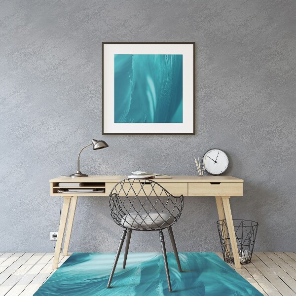 Vloerbeschermer Blauwe veren