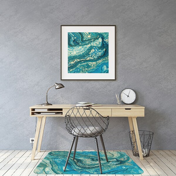 Vloerbeschermer Blauwe abstractie