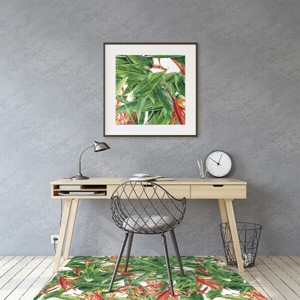 Vloerbeschermer tapijt Exotische bloemen