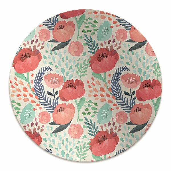 Bureaustoel vloerbeschermer Poppy seed flower