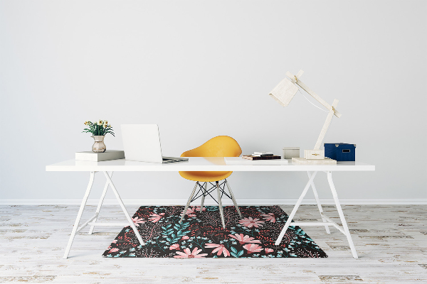Bureaustoel vloerbeschermer Vintage bloemen