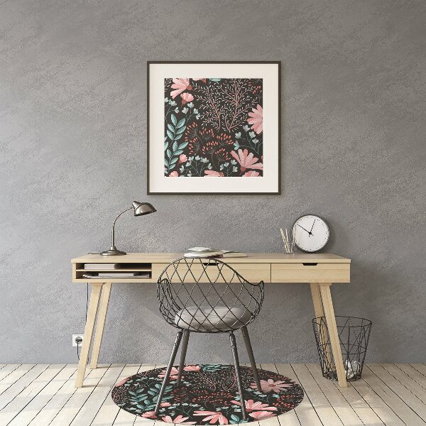 Bureaustoel vloerbeschermer Vintage bloemen