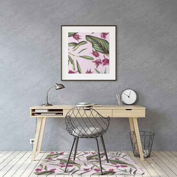 Vloerbeschermer Roze bloemen