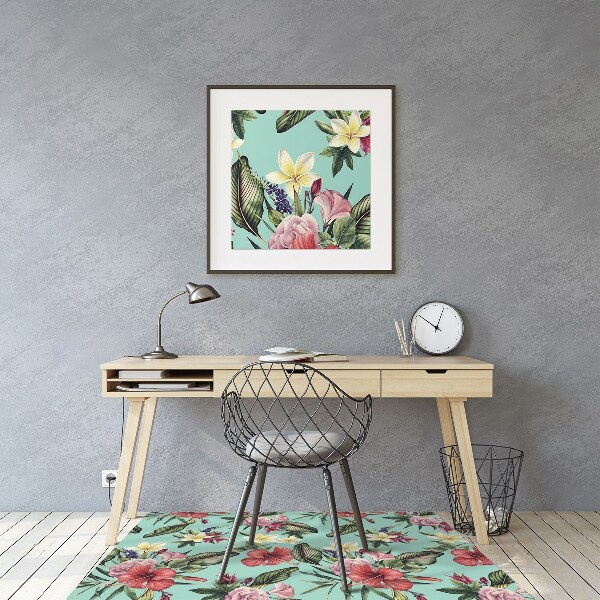 Vloerbeschermer Bladeren en bloemen