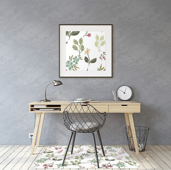 Vloerbeschermer tapijt Bessen en bloemen