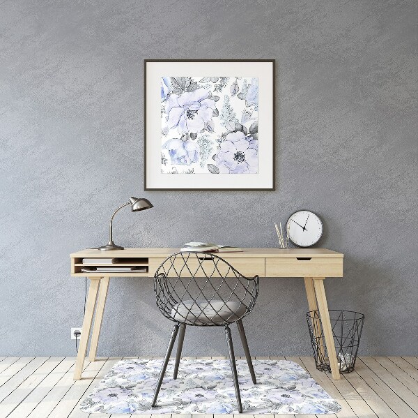 Vloerbeschermer Blauwe rozen