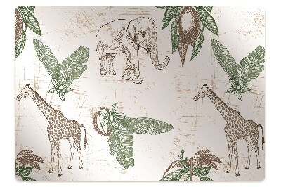 Vloerbeschermer Giraffen en olifanten