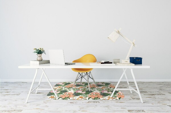 Bureaustoel vloerbeschermer Muurschildering bloemen