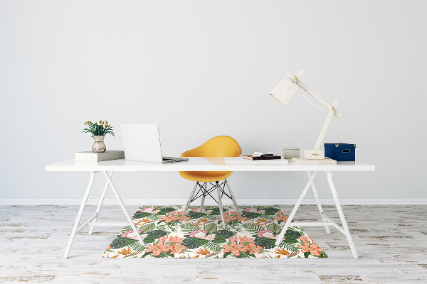 Bureaustoel vloerbeschermer Muurschildering bloemen