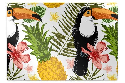 Vloerbeschermer tapijt Toucan en ananas