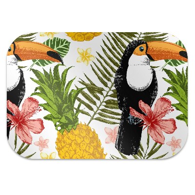 Vloerbeschermer tapijt Toucan en ananas