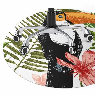 Vloerbeschermer tapijt Toucan en ananas