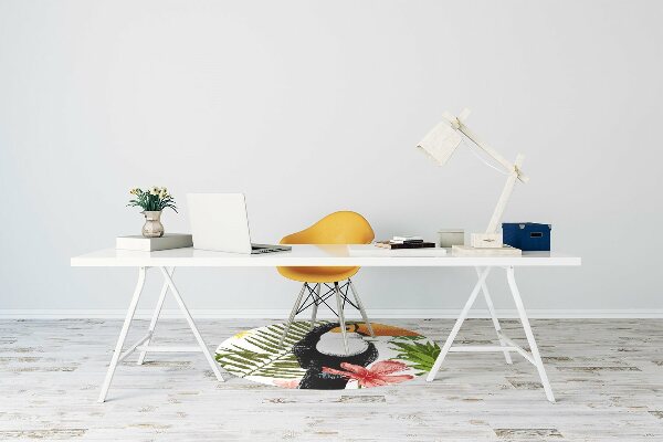 Vloerbeschermer tapijt Toucan en ananas