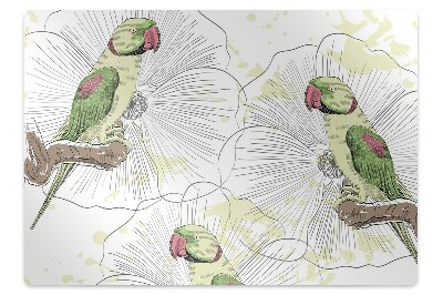 Vloerbeschermer Groene papegaaien