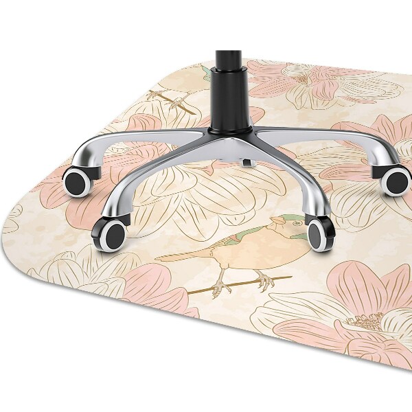 Vloerbeschermer tapijt Beige vogels