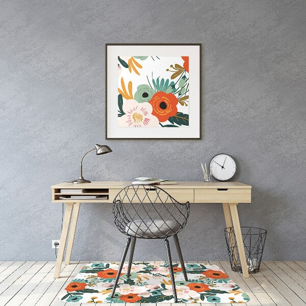 Vloerbeschermer Kleurrijke bloemen